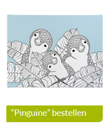 Leinwand Malvorlage Pinguine