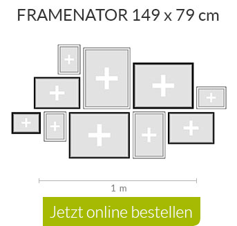 Bilderrahmen mit mehreren Bildern an die Wand hängen ohne in den Baumarkt fahren zu müssen