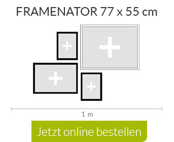Wand mit Fotos gestalten leicht gemacht mit dem Framenator von PixelNet