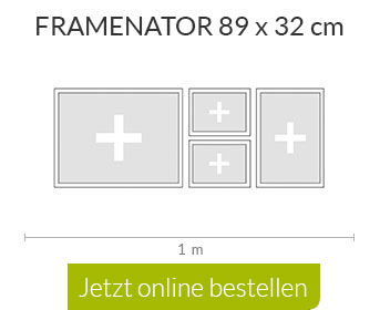 Mit PixelNet ist es leicht Fotos aufzuhängen mit dem Framentor für die Fotowand