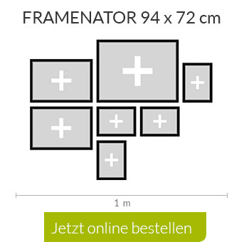 Mittelgroßes Bilderrahmen Set in schwarz selbst gestalten mit Fotos