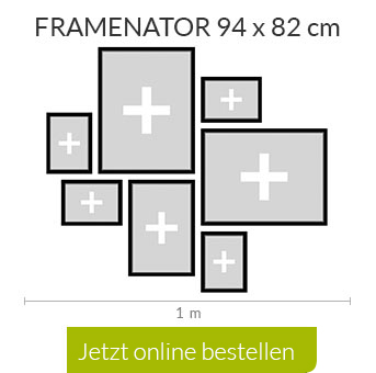Mittelgroße Variante des Framenators von PixelNet zum Gestalten eines Bilderrahmen Sets in schwarz
